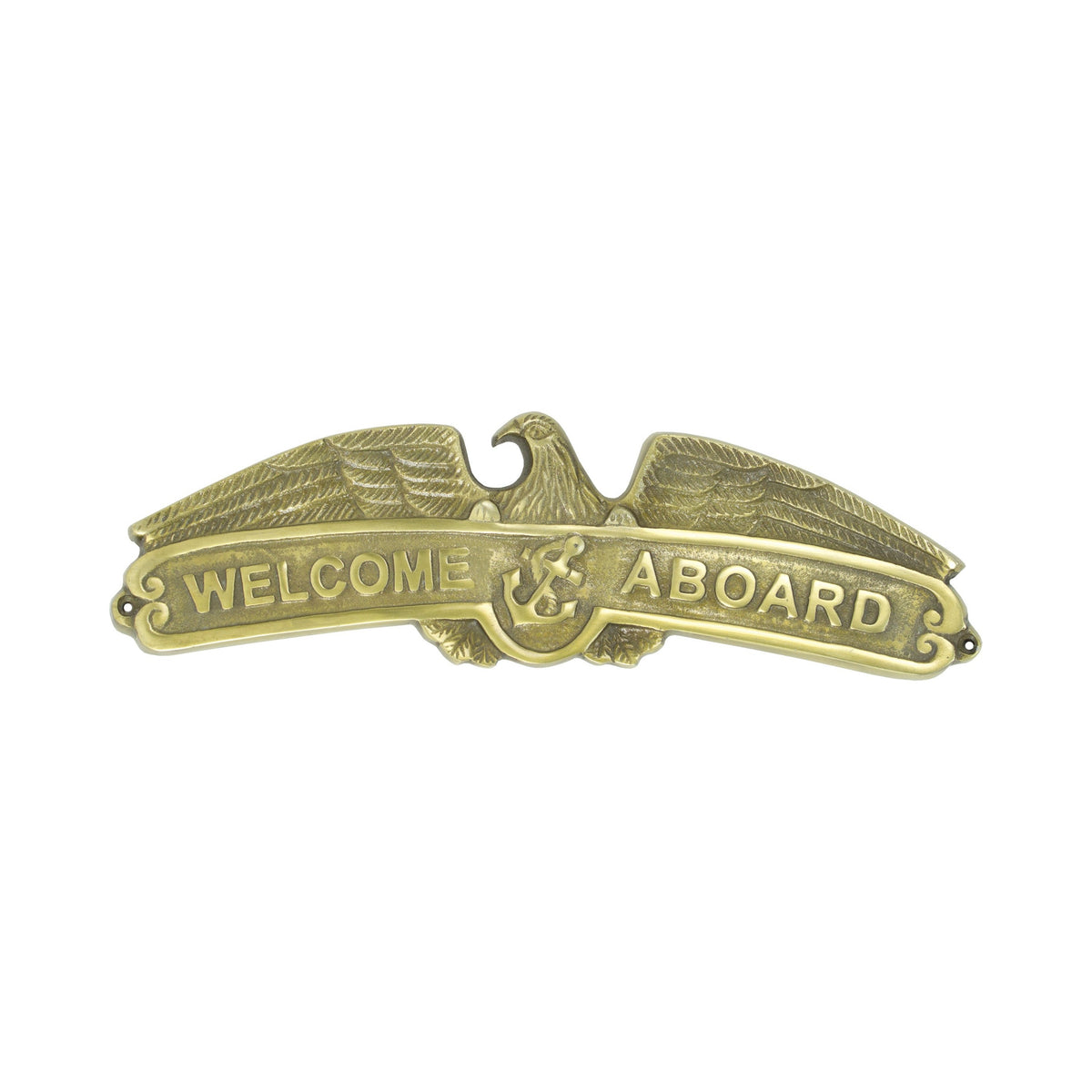 Welcome Aboard – Antique Brass