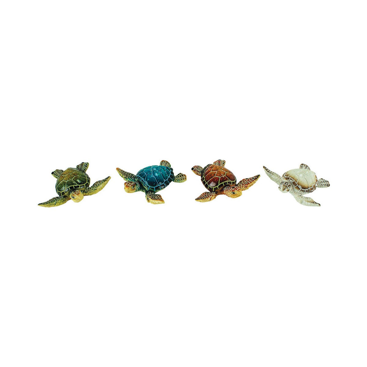 Sea Turtles – Red, Blue, Green, Antique White (Pkg. 4)