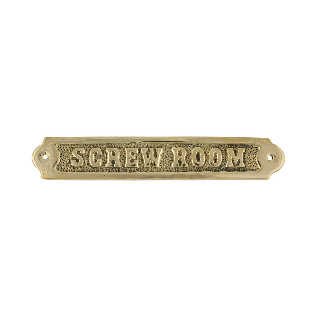 Screw Room Sign – Brass (Min. 2)