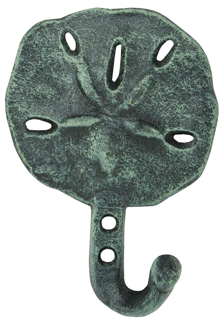 Sand Dollar Hook – Verdigris (Pkg. 6)