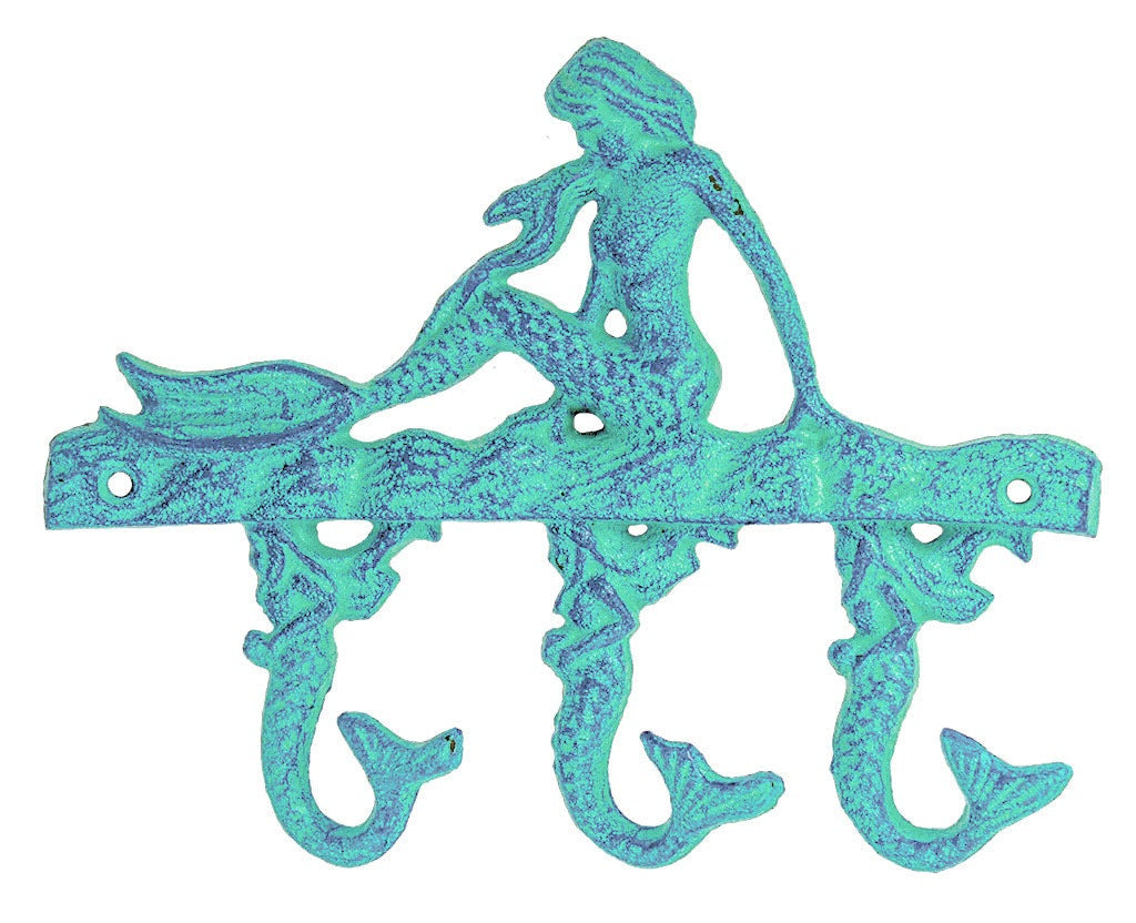 Mermaid Key Holder – Blue, item MA-2093 – Moby Dick Specialties