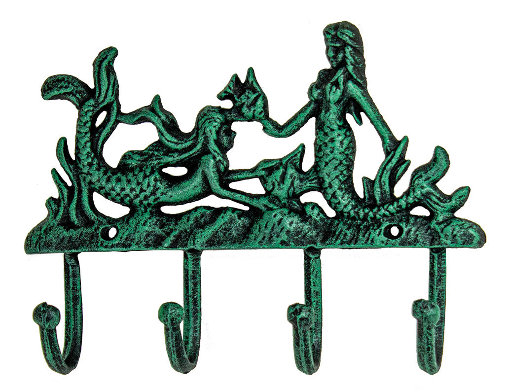 Mermaid Key Holder – Verdigris (Pkg. 4)