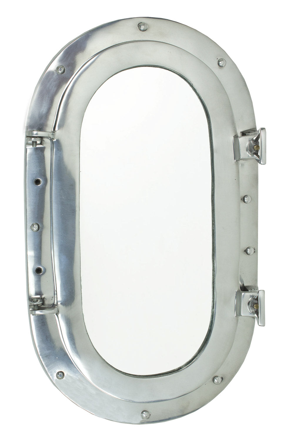 Oval Porthole Mirror – Aluminum