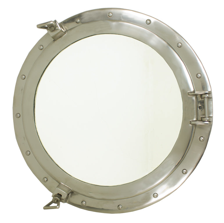 Porthole Mirror 29″ 29″W 22.5″Dia. Mirror