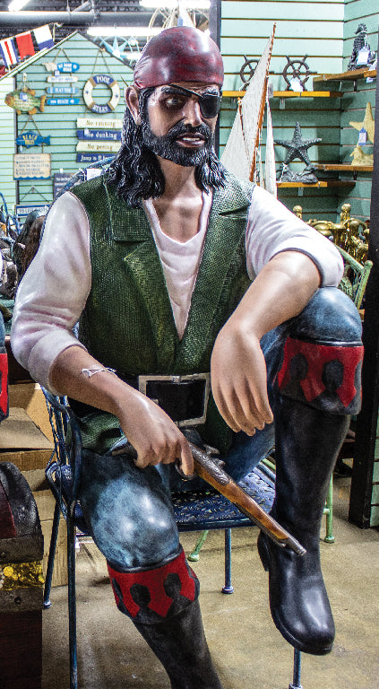 Sitting Pirate w/ Gun (Showroom Only)