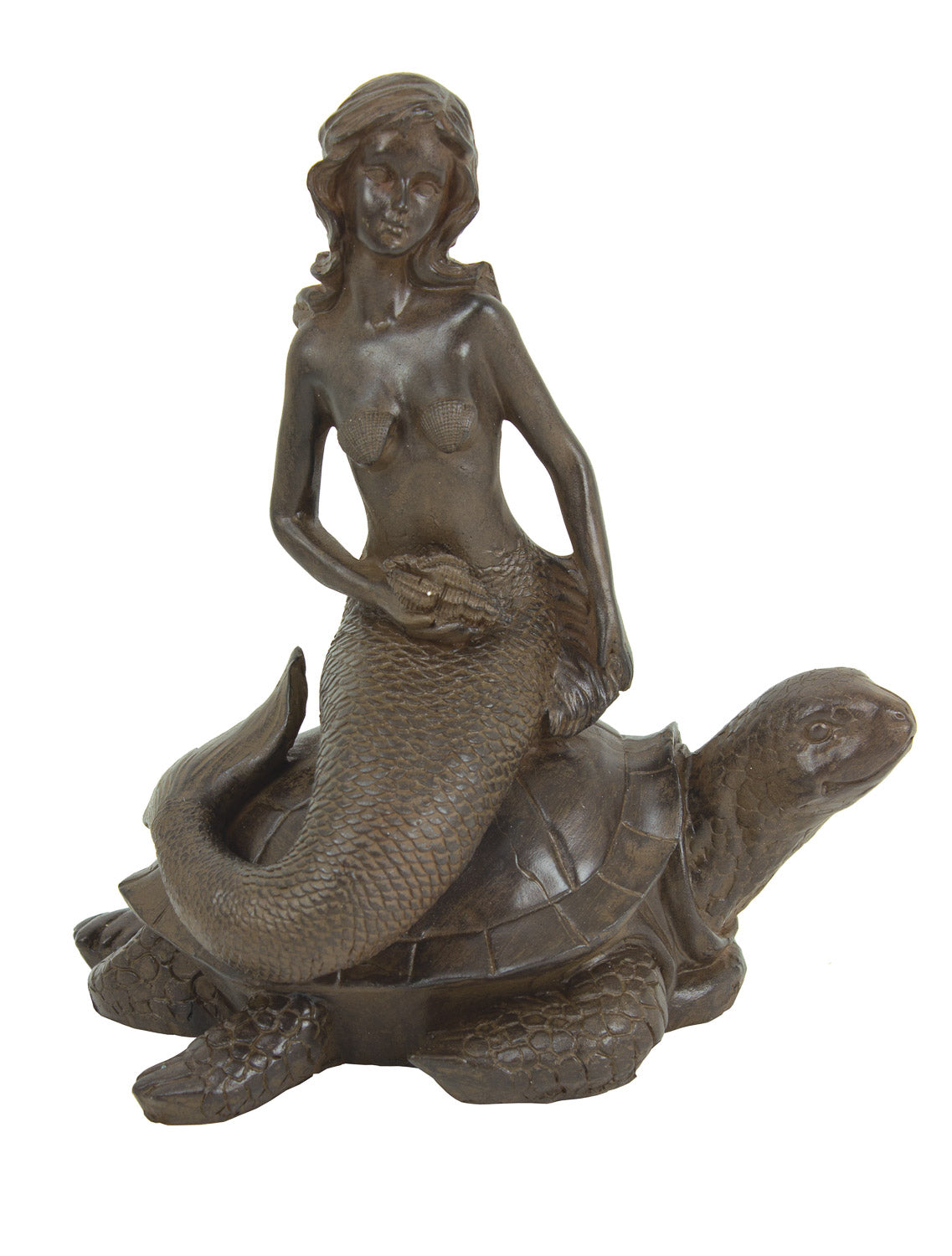 Mermaid On Turtle – Resin