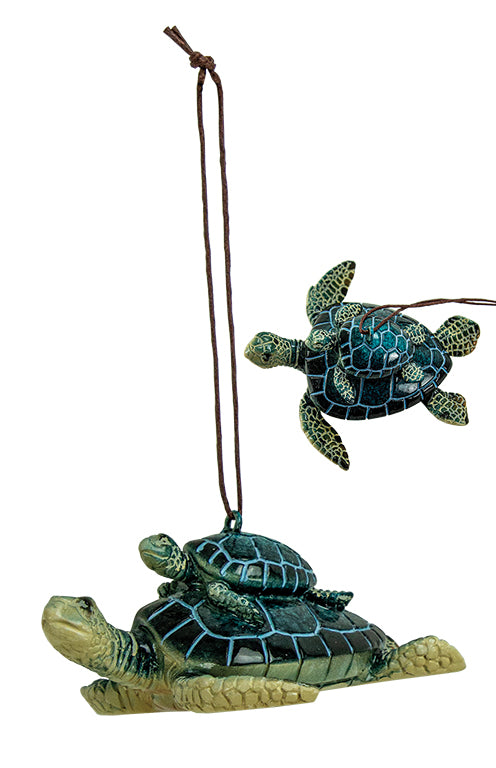Mother & Baby Turtle Ornament – Blue (Pkg. 6)
