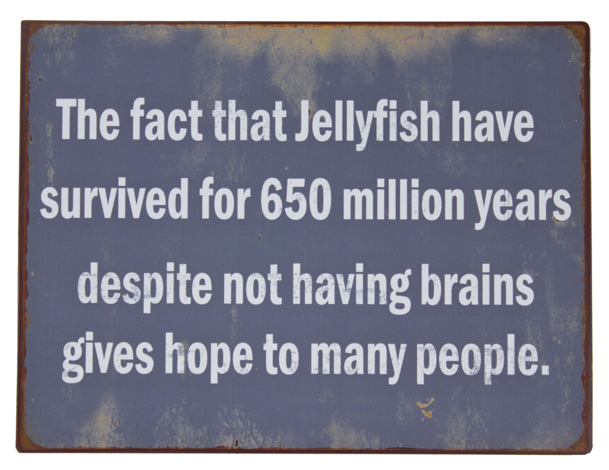 Jelly Fish Sign – Tin (Pkg. 4)