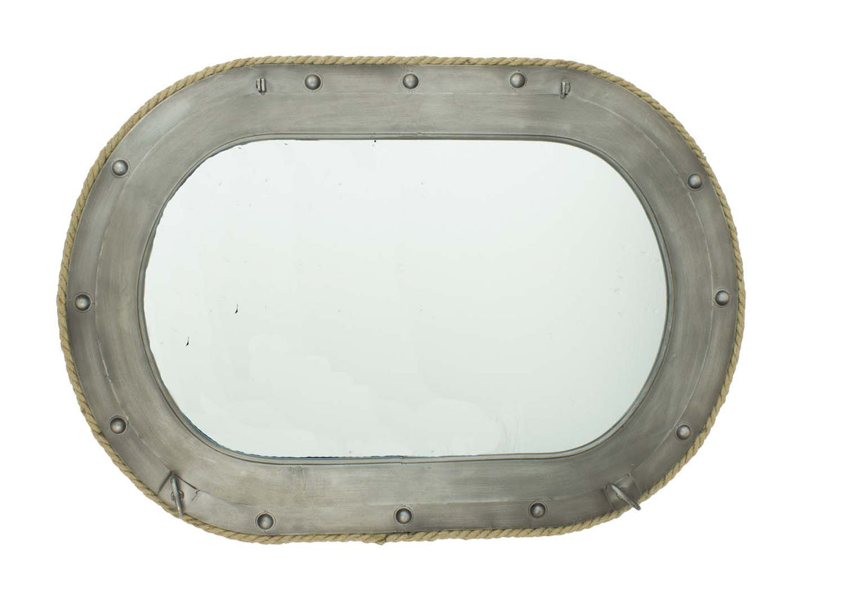 Porthole Mirror w/ Rope – (Pkg. 2)