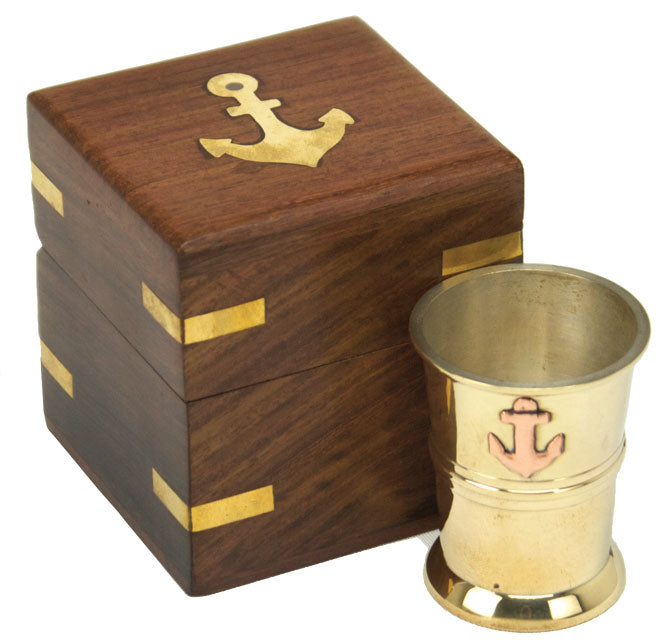 Box w/ Brass Shot Glass – (Min 2)