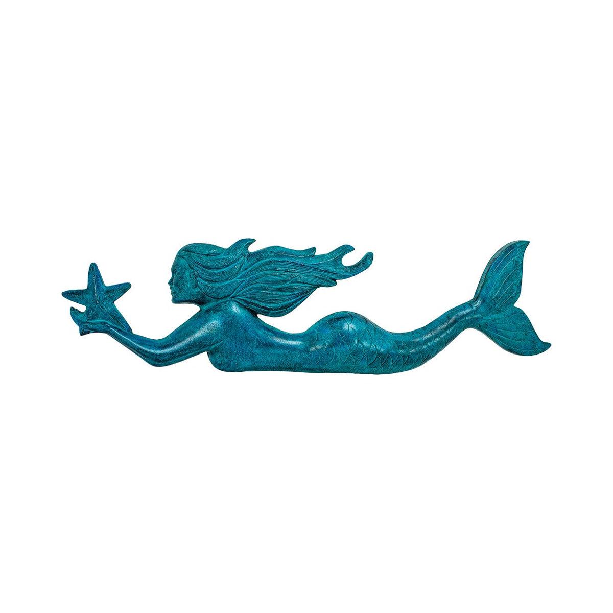 Mermaid Plaque w/Star – Blue