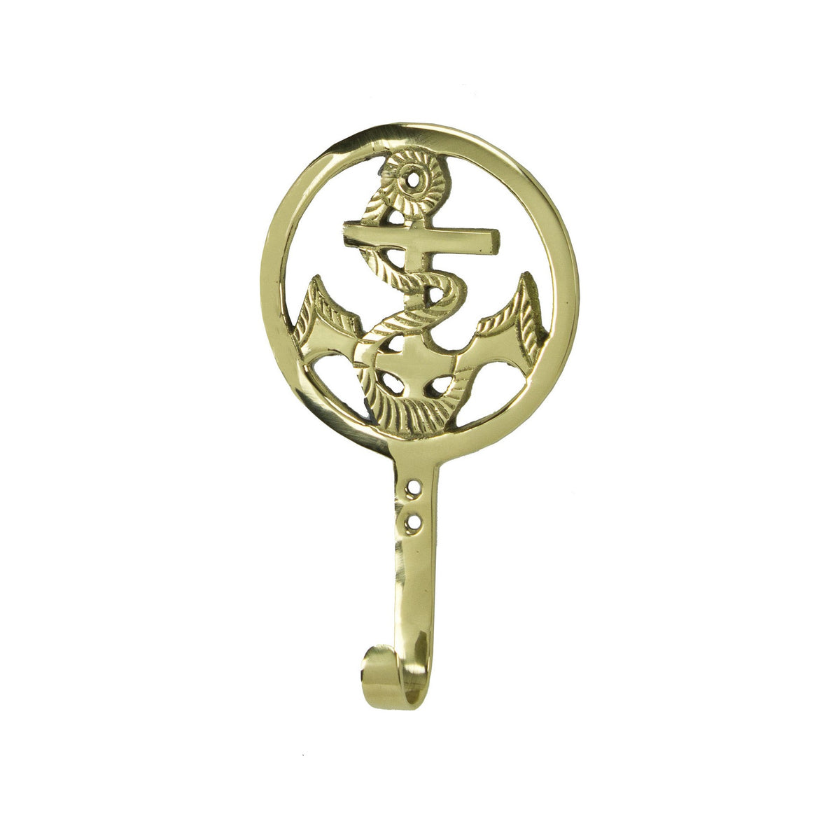 Anchor Hook – Solid Brass (Pkg. 4)