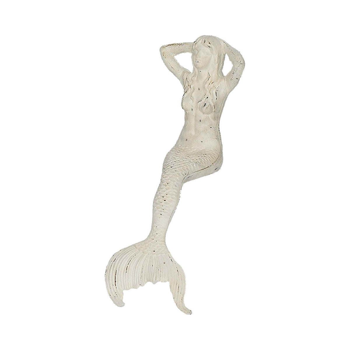 Giant Sitting Mermaid – White
