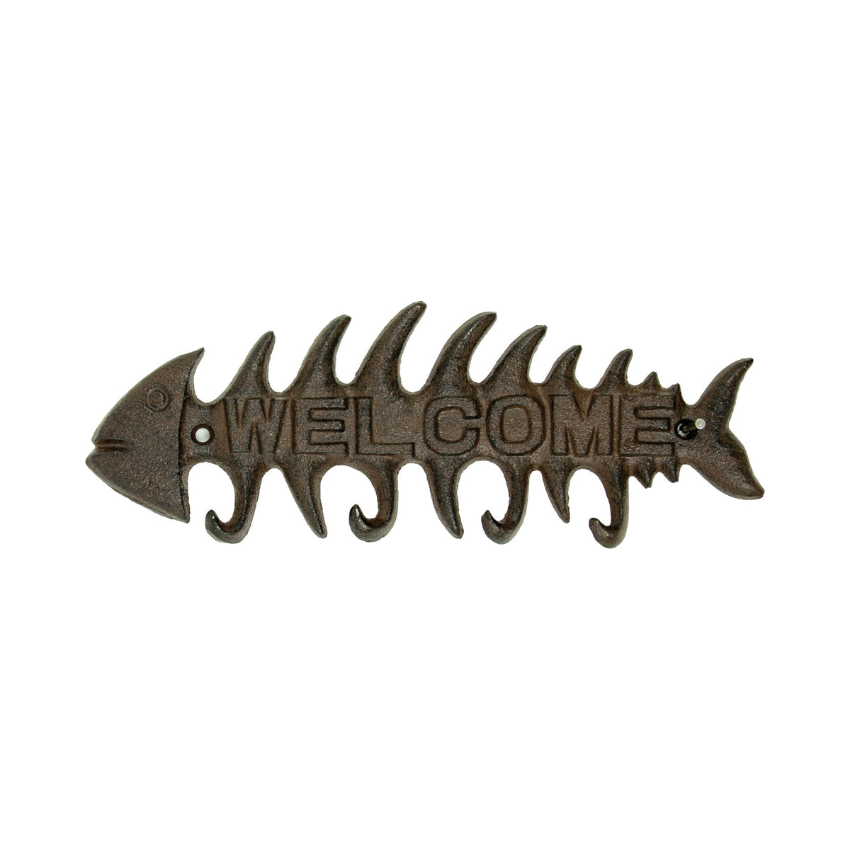 Fish Welcome Key Rack – Rust (Pkg. 6)