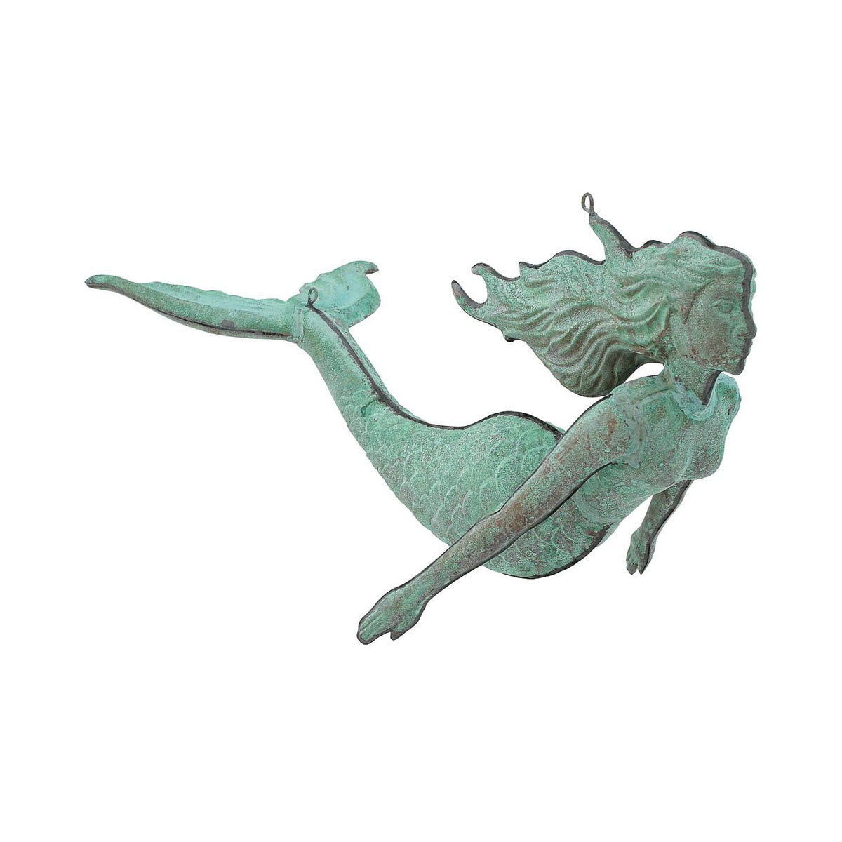 Hanging 3-D Mermaid – Antique – NET