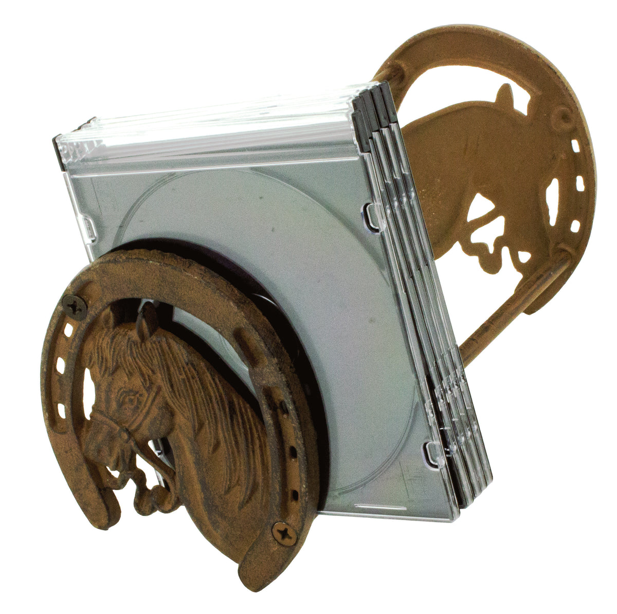 Horseshoe CD Holder Rust (Pkg. 4)
