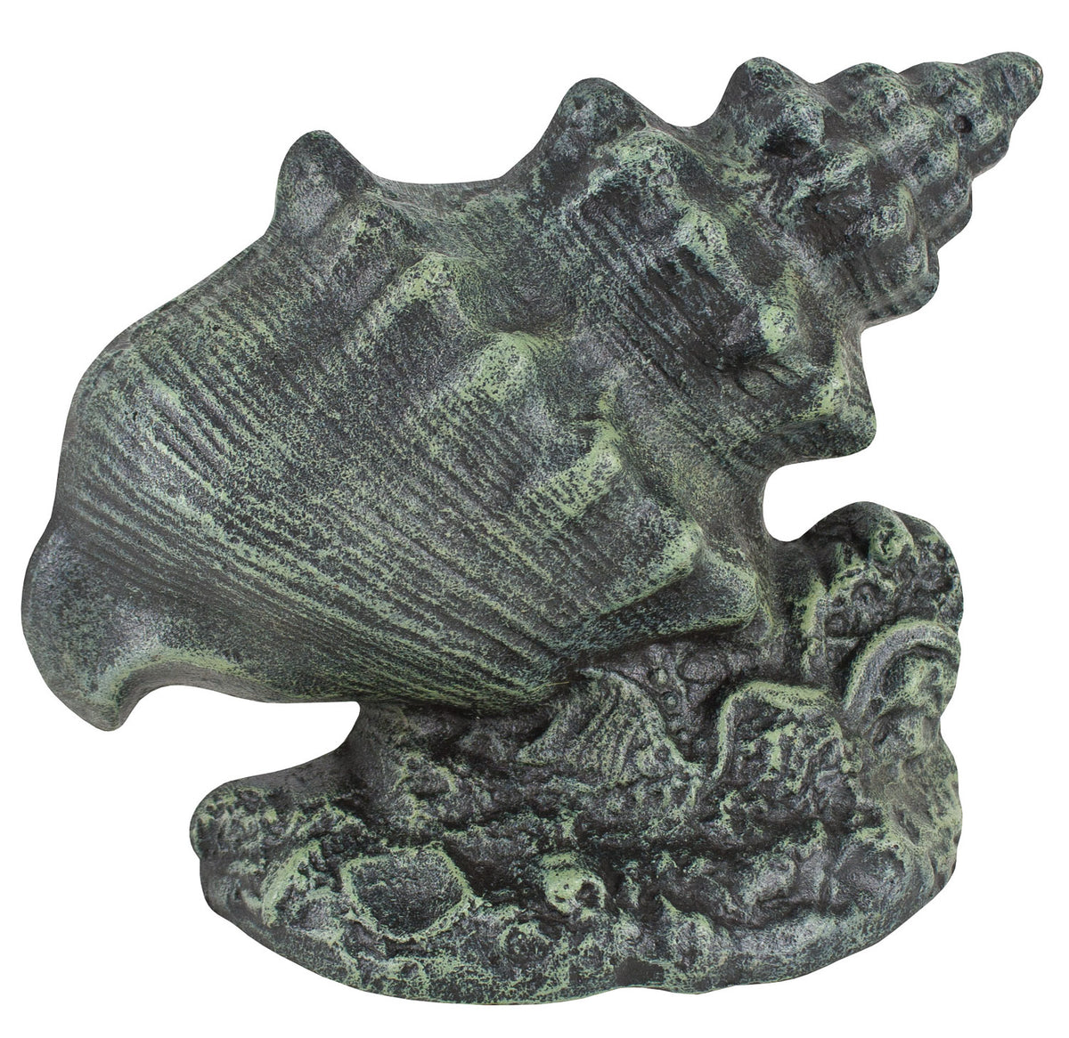 Conch Shell Doorstop – Verdigris