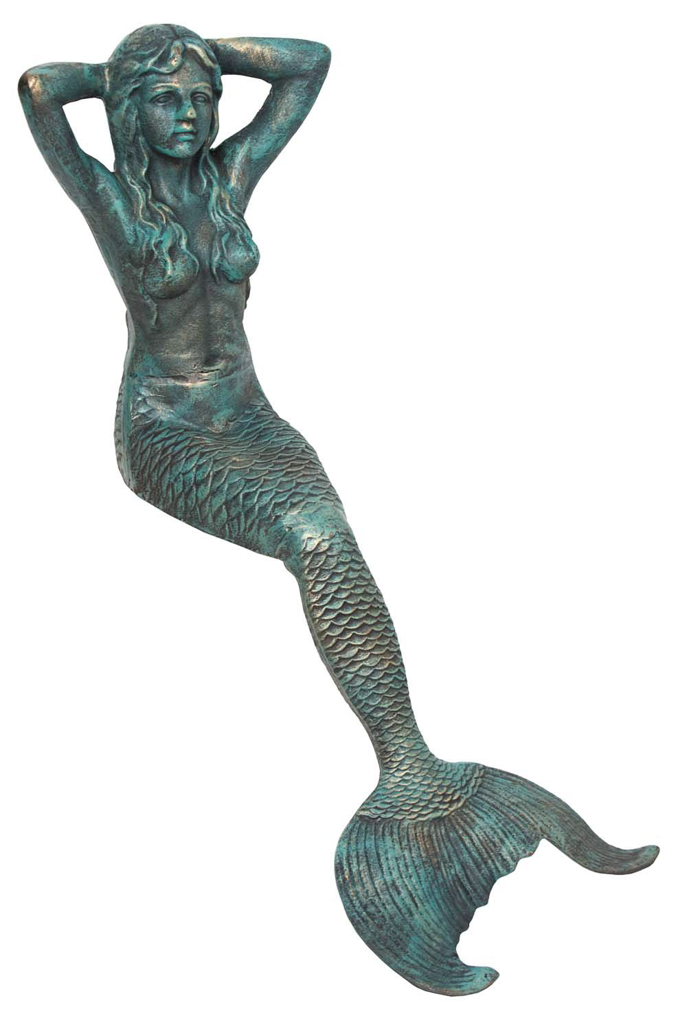 Sitting Mermaid – Verdigris