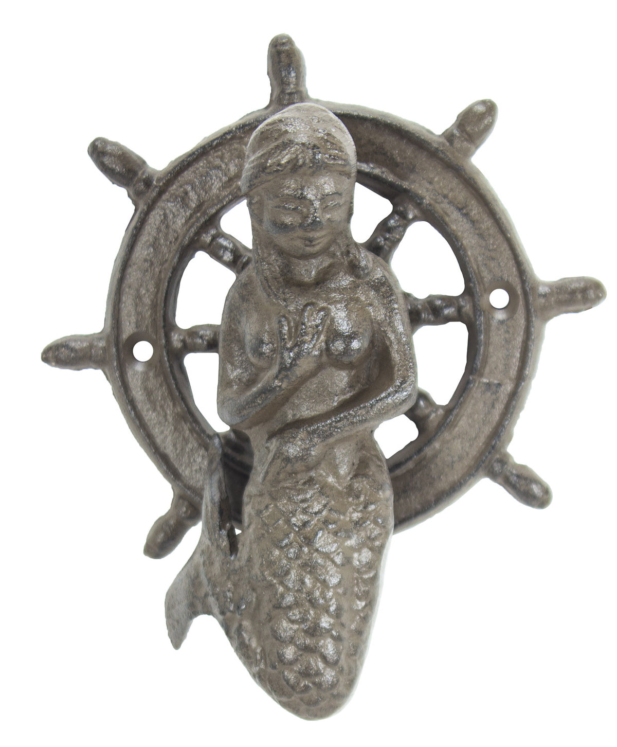 Mermaid w/Ship’s Wheel D/K – Rust (pkg. 4)