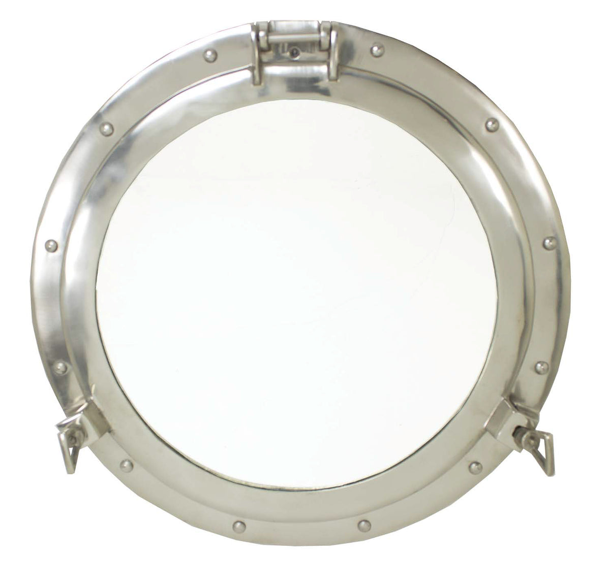 Porthole Mirror – Nickel Over Aluminum 17″ Dia 11.5″Dia. Mirror