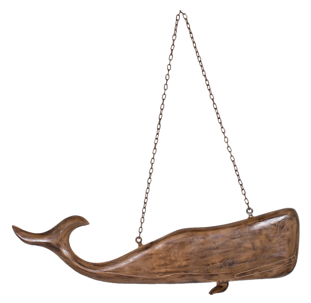 Hanging Whale Aluminum – Rust Finish