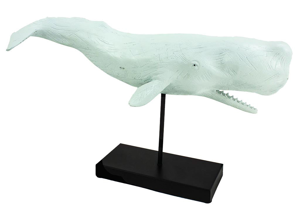 Whale on Stand – White