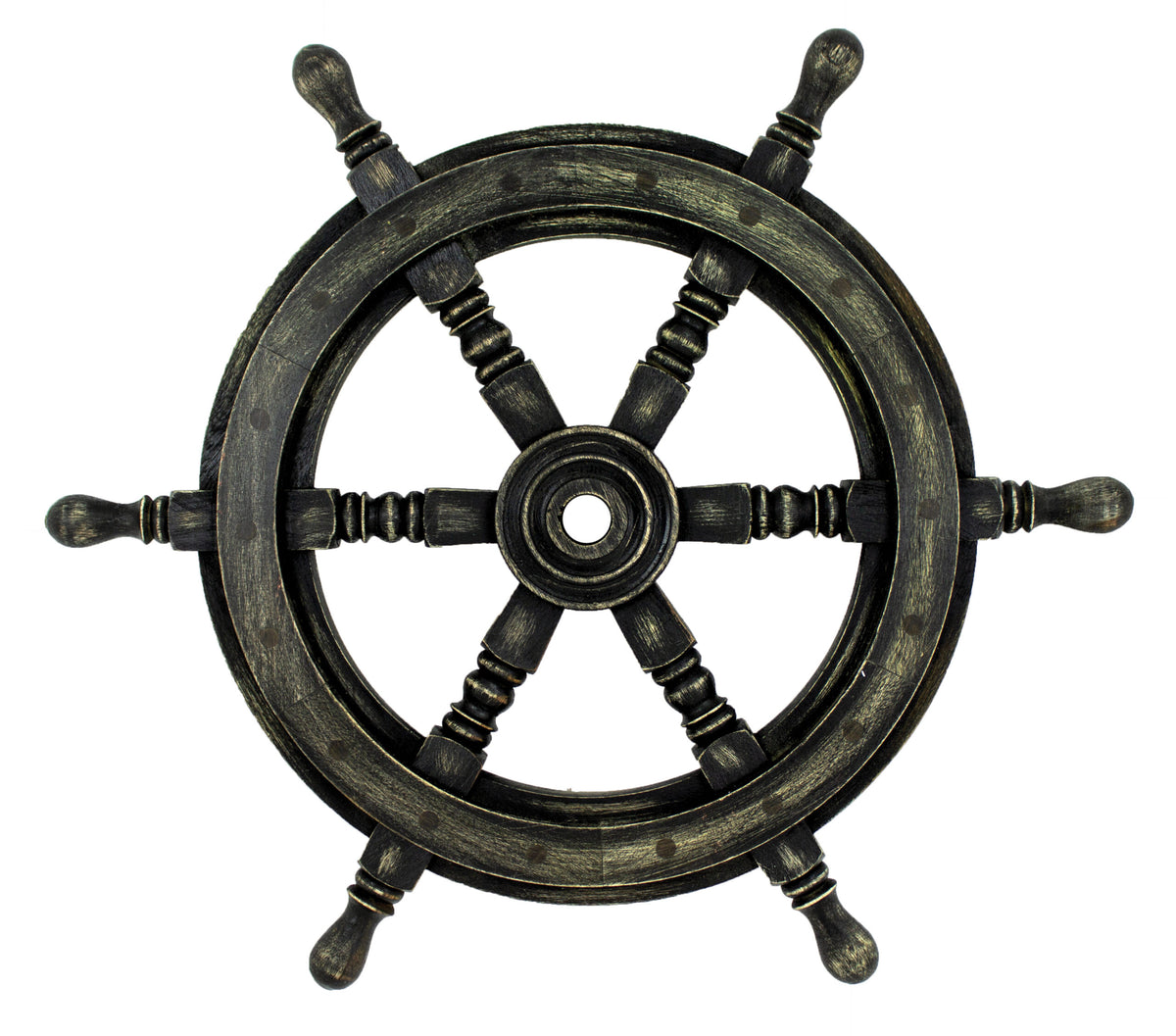 Ship’s Wheel Distressed – Black (Min. 2)
