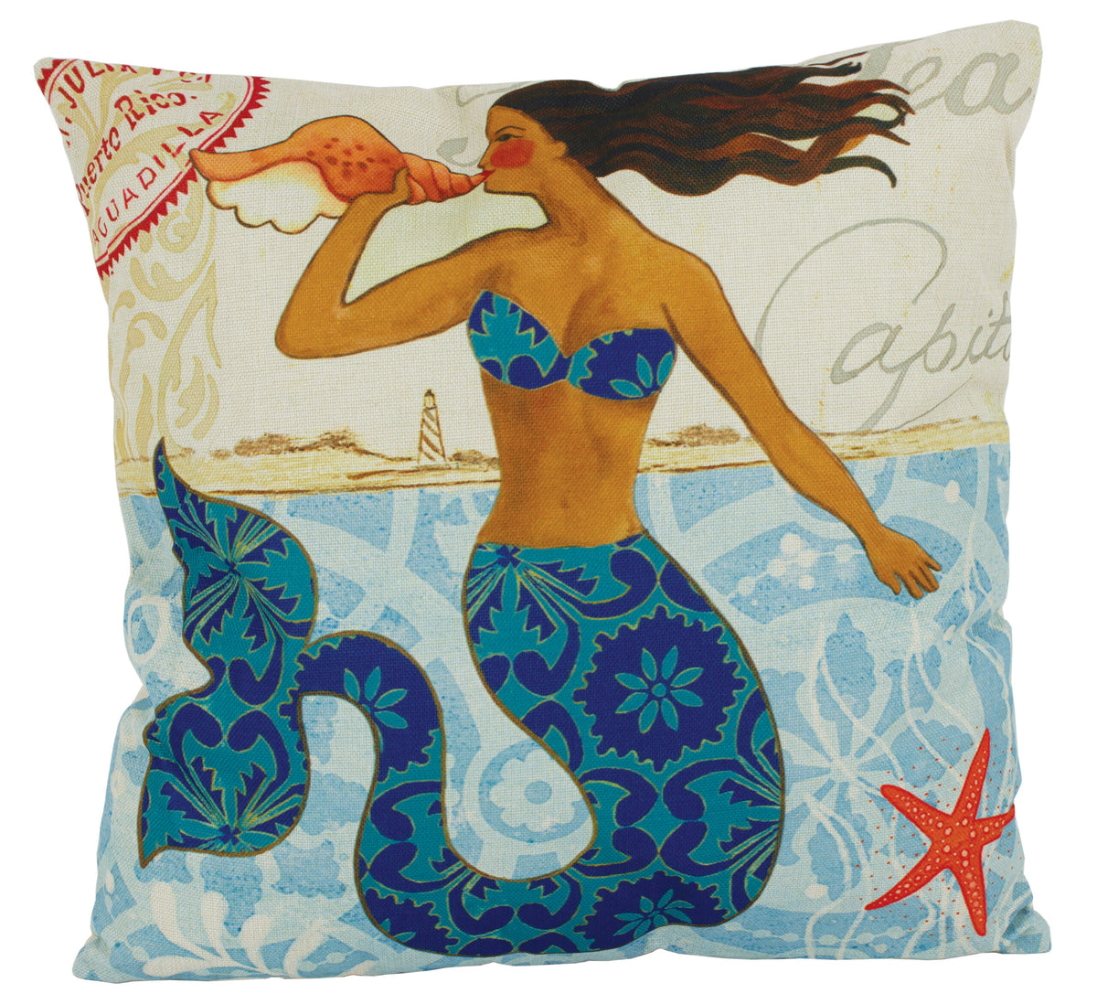 Mermaid w/ Shell Pillow