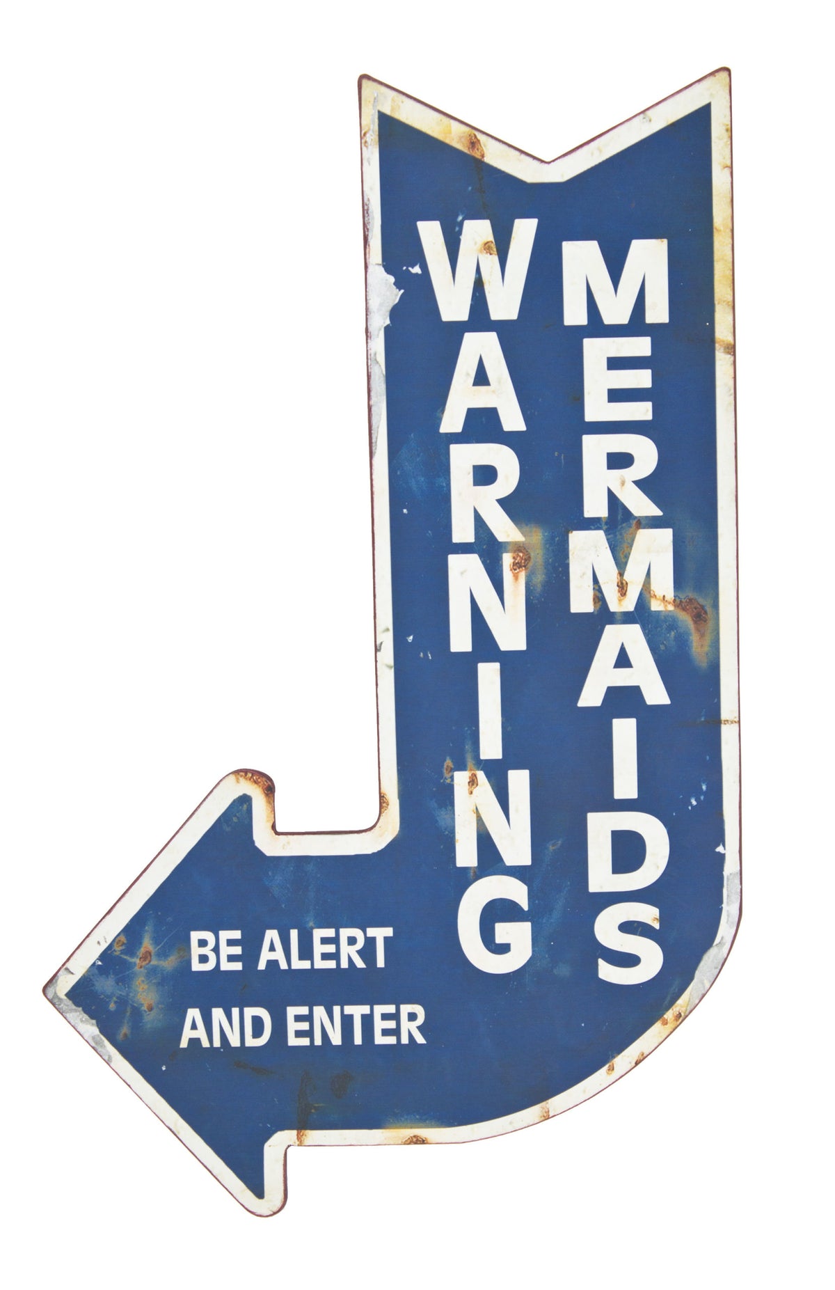 Warning Mermaids Sign – Tin (Pkg. 4)