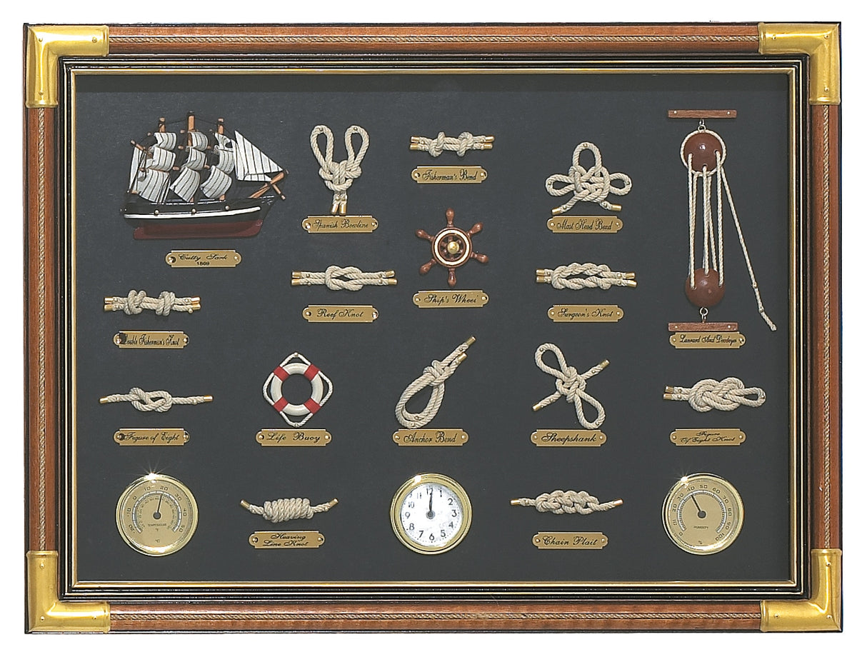 Knot Board w/ Clock/Hygrometer/Thermometer