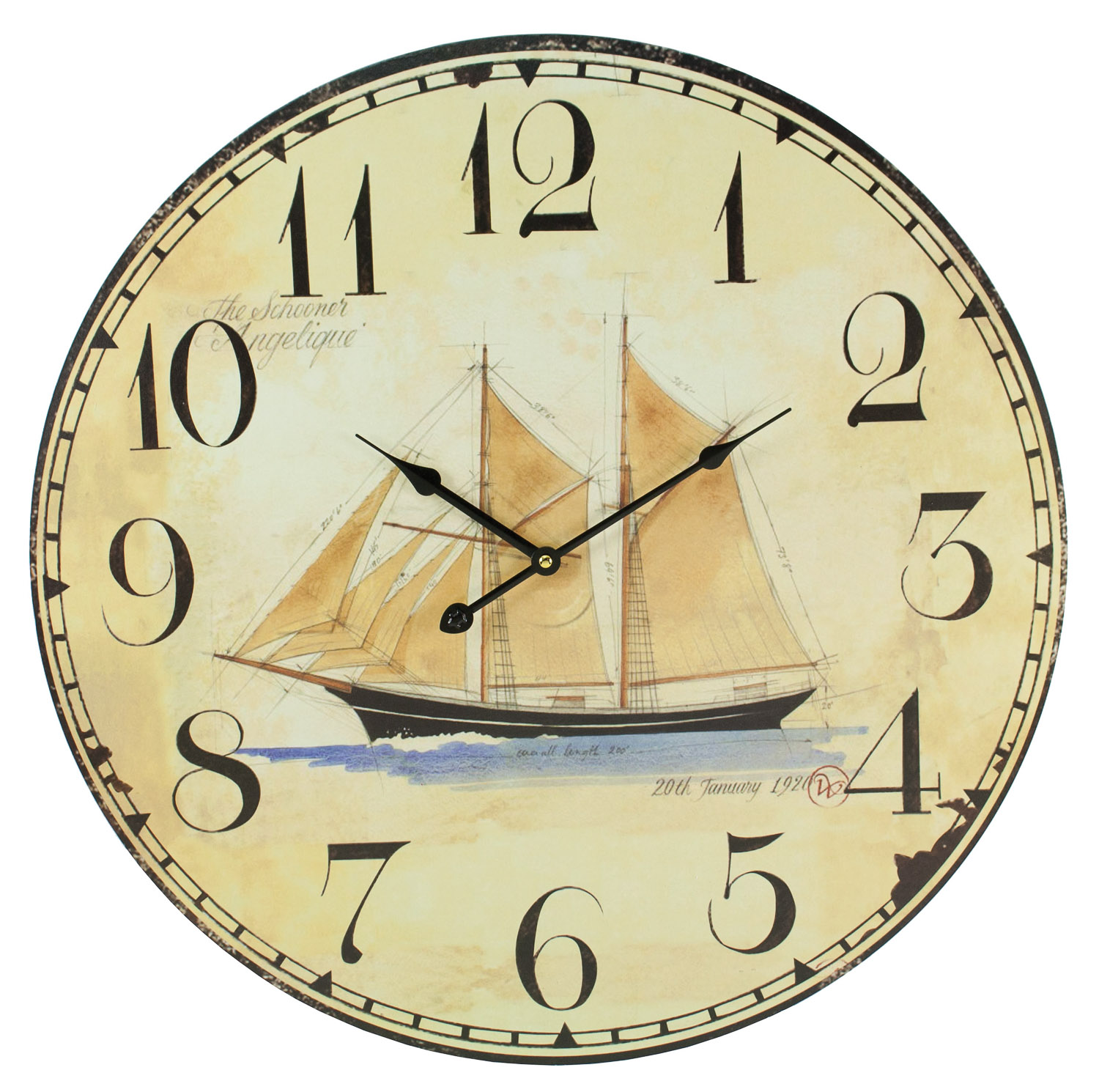 (DISCONTINUED) Sailboat Clock Moby Dick Specialties